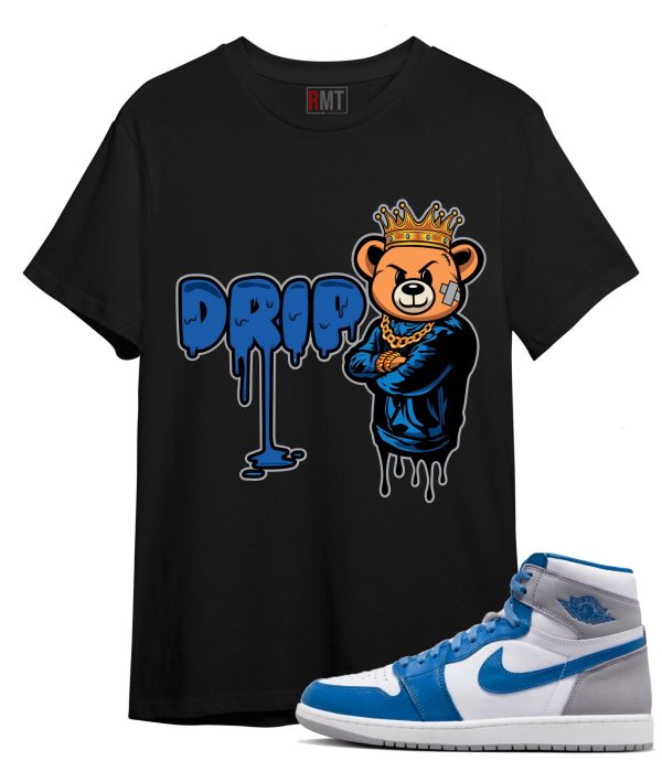 Jordan 1 High OG True Blue T-Shirt - Drip Tee Matching True Blue 1s Jezsport.com