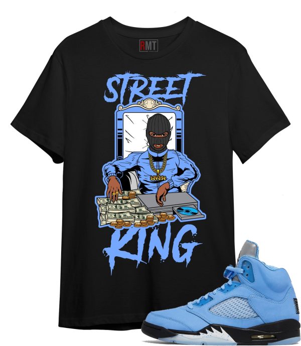 UNC 5s Matching Shirts - Street King Shirt for Jordan 5 University Blue "UNC" Jezsport.com