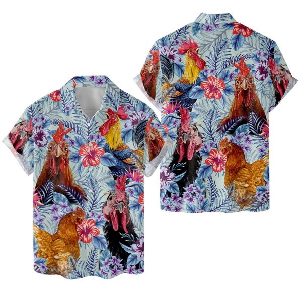 Tropical Chicken Hawaiian Shirt, Summer Shirt For Men and Women Jezsport.com