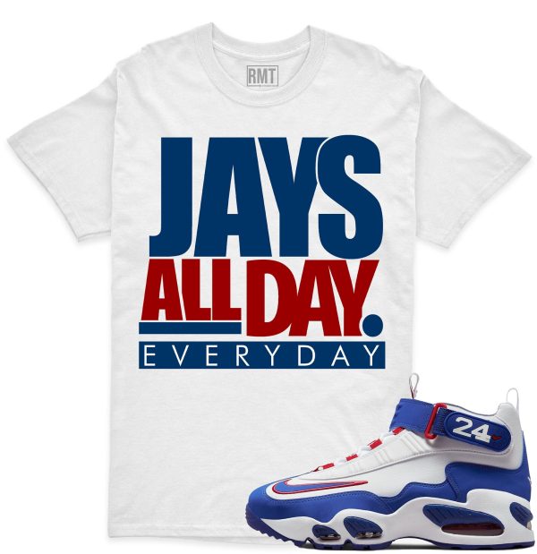 Jays all day, Air Griffey Max 1 USA Red White Blue Matching Shirt Jezsport.com