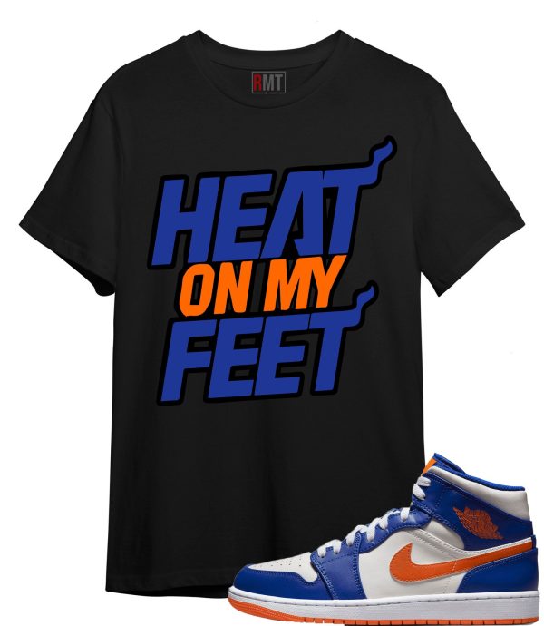 Jordan 1 Phantom Rush Orange Shirts, Heat on My Feet Shirt Matching Jordan 1 Game Royal Jezsport.com