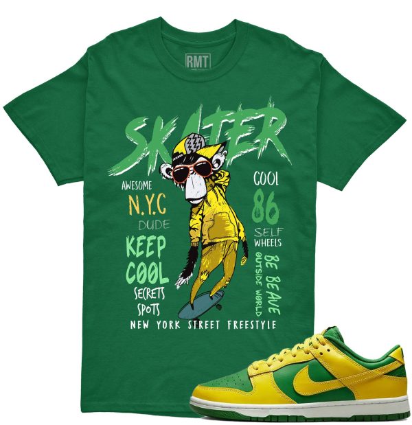 Dunk Low Reverse Brazil Unisex T-shirt, Skater Shirt Matching Dunk Low Reverse Brazil Jezsport.com