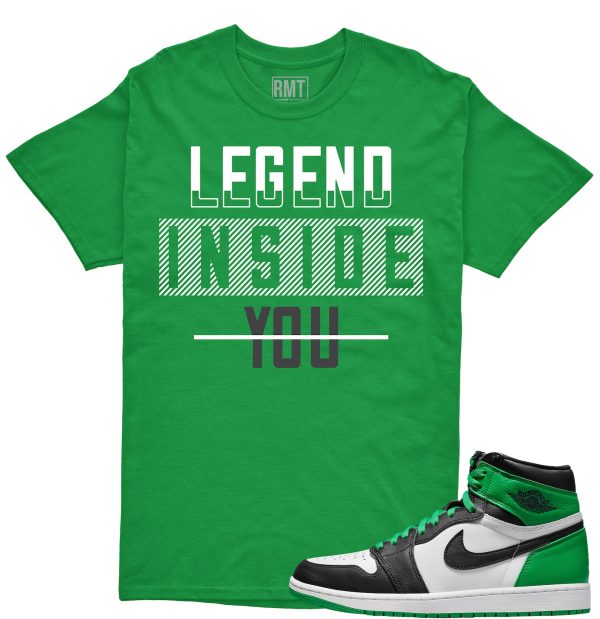 Jordan 1 High OG Lucky Green Shirt, Legend Tee Matching Lucky Green 1s Jezsport.com