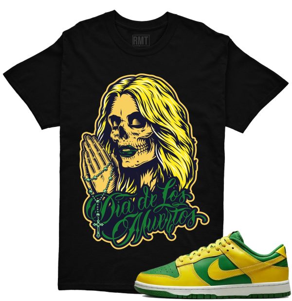 Dunk Low Reverse Brazil Unisex T-shirt, Day of the Dead Shirt Matching Dunk Low Reverse Brazil Jezsport.com