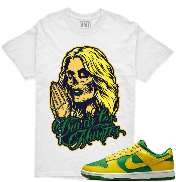 Dunk Low Reverse Brazil Unisex T-shirt, Day of the Dead Shirt Matching Dunk Low Reverse Brazil Jezsport.com