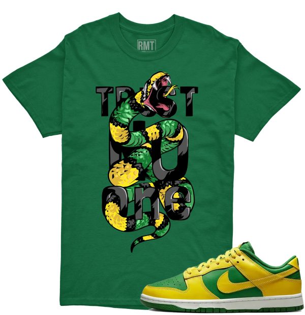 Dunk Low Reverse Brazil Unisex T-shirt, Trust No One Shirt Matching Dunk Low Reverse Brazil Jezsport.com