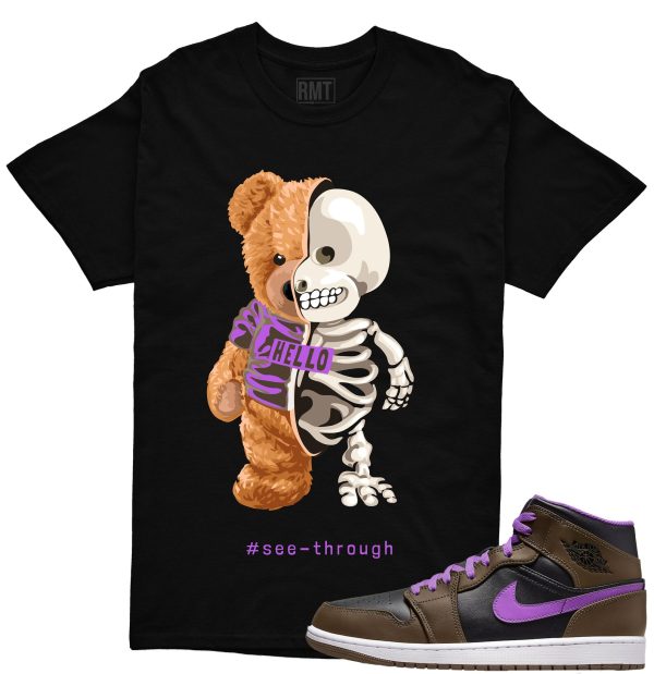 Jordan 1 Palomino Shirt - Bear skeleton Shirt Matching Jordan 1 Mid Palomino Wild Berry Jezsport.com