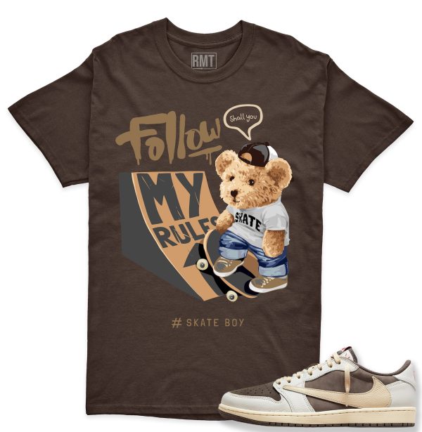 Travis Low Reverse Mocha 1s Matching Shirt "Skate Boy" Jezsport.com