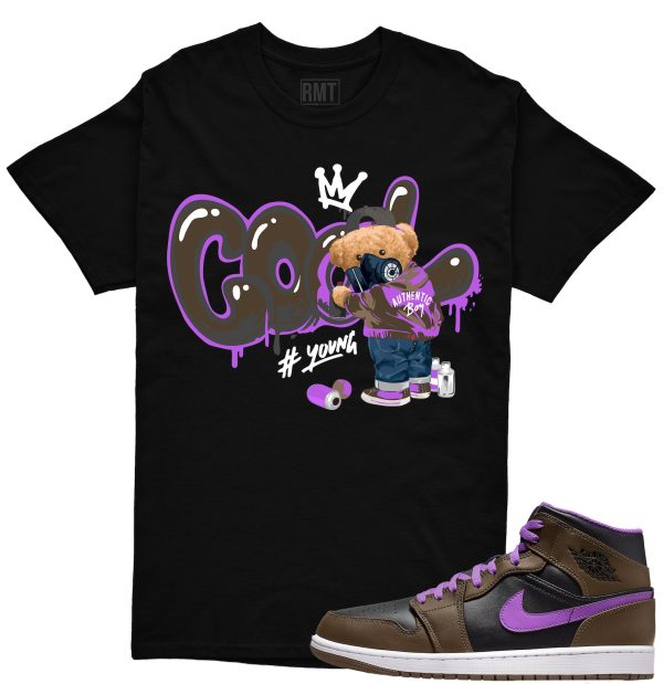 Jordan 1 Palomino Shirt - Cool Bear Shirt Matching Jordan 1 Mid Palomino Wild Berry Jezsport.com