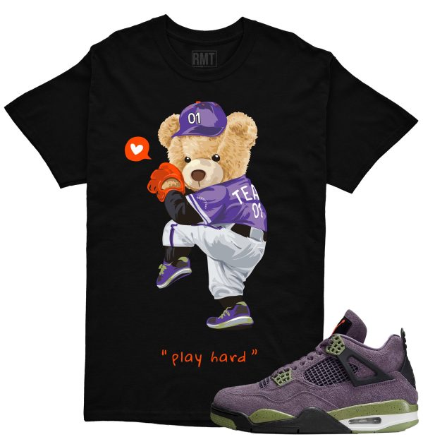 Jordan 4 Canyon Purple Matching Shirts, Play Hard Shirt Matching Canyon Purple 4s Jezsport.com