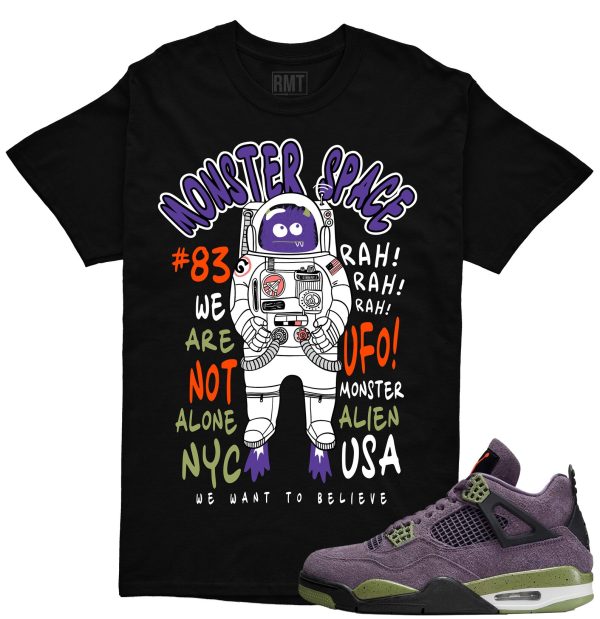 Jordan 4 Canyon Purple Matching Shirts, Monster Space Shirt Matching Canyon Purple 4s Jezsport.com