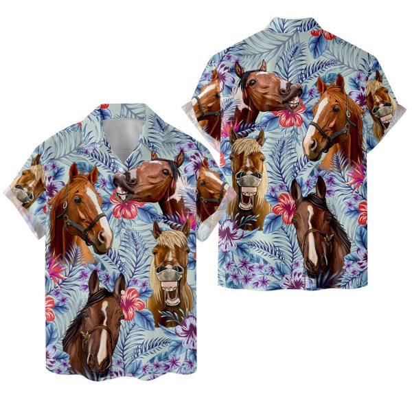 Tropical Horse Hawaiian Shirt, Summer For Men and Women Jezsport.com