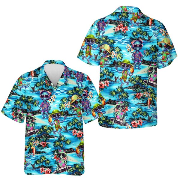 Tropical Alien Hawaiian Shirt, Summer Shirt For Men and Women Jezsport.com