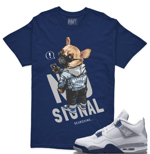 Midnight Navy 4s shirts, No Signal Shirt Matching Jordan 4 Midnight Navy Jezsport.com