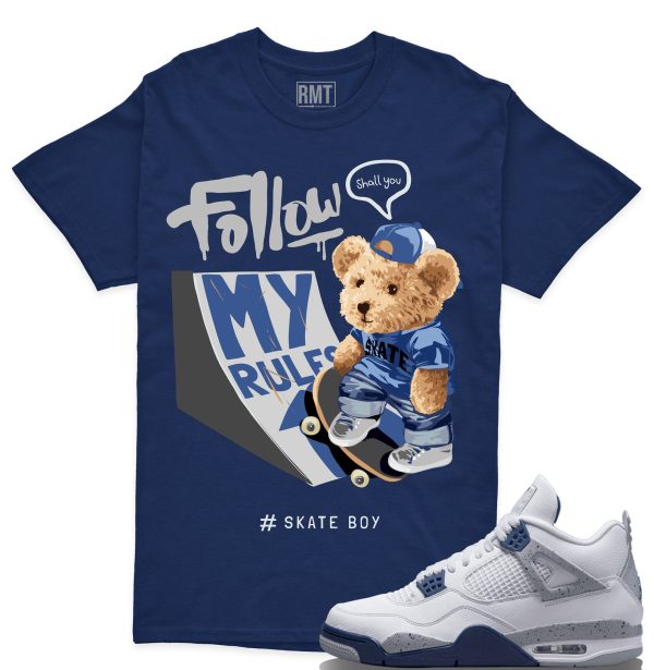 Midnight Navy 4s shirts, Skate Boy Shirt Matching Jordan 4 Midnight Navy Jezsport.com