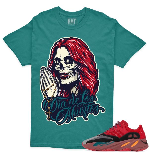 Yeezy 700 Hi-Res Red shirts, Day of the Dead Shirt Matching 700 Hi Res Red Jezsport.com