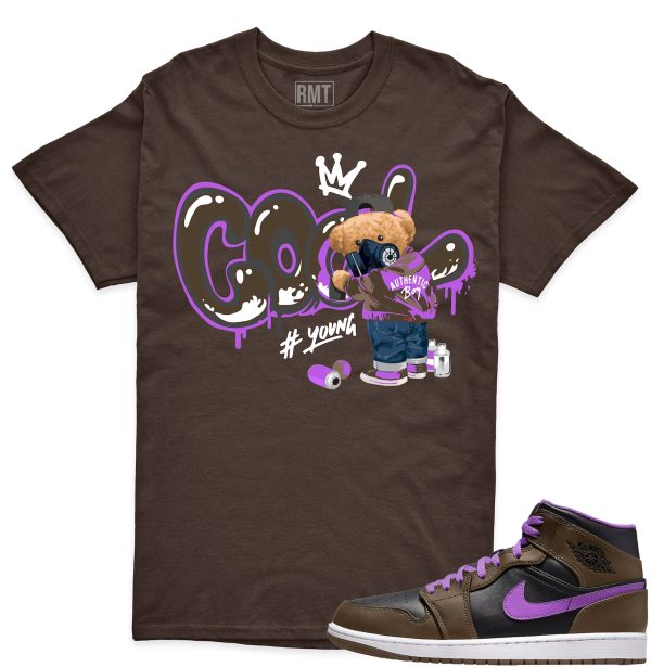 Jordan 1 Palomino Shirt, Cool Bear Shirt Matching Jordan 1 Mid Palomino Wild Berry Jezsport.com