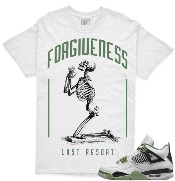 Seafoam 4s Matching Shirts, Forgiveness Shirt Matching Jordan 4 Seafoam Oil Green Jezsport.com