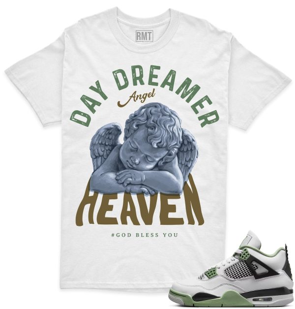 Seafoam 4s Matching Shirts, Day Dreamer Shirt Matching Jordan 4 Seafoam Oil Green Jezsport.com