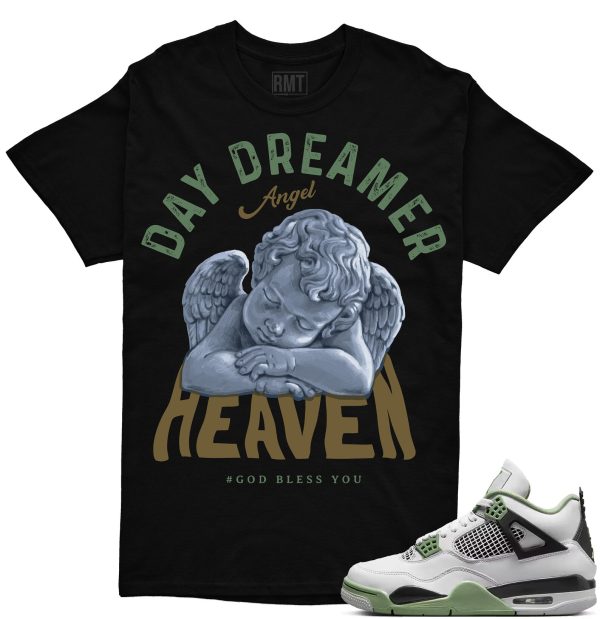 Seafoam 4s Matching Shirts, Day Dreamer Shirt Matching Jordan 4 Seafoam Oil Green Jezsport.com