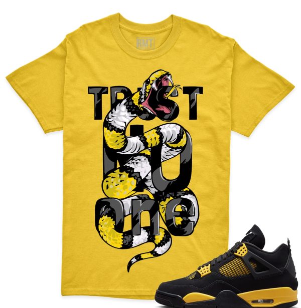 Thunder 4s Matching Shirt, Trust No One Shirt Matching Jordan 4 thunder yellow Jezsport.com