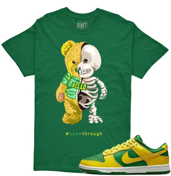 Dunk Low Reverse Brazil Unisex T-shirt, Bear skeleton Shirt Matching Dunk Low Reverse Brazil Jezsport.com