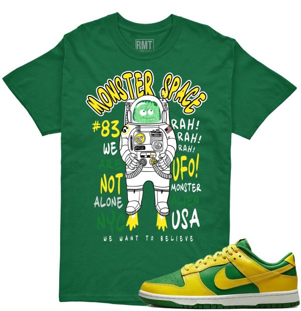 Dunk Low Reverse Brazil Unisex T-shirt, Monster Space Shirt Matching Dunk Low Reverse Brazil Jezsport.com