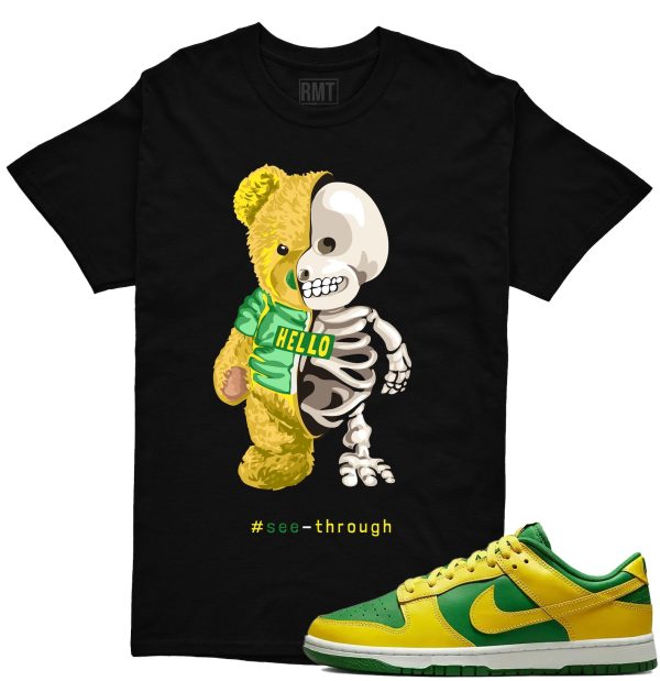 Dunk Low Reverse Brazil Unisex T-shirt, Bear skeleton Shirt Matching Dunk Low Reverse Brazil Jezsport.com