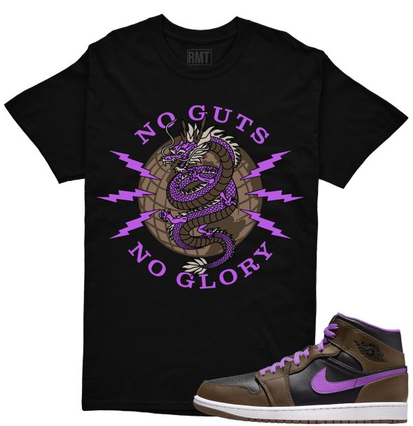 Jordan 1 Palomino Shirts - No Guts Shirt Matching Jordan 1 Mid Palomino Wild Berry Jezsport.com