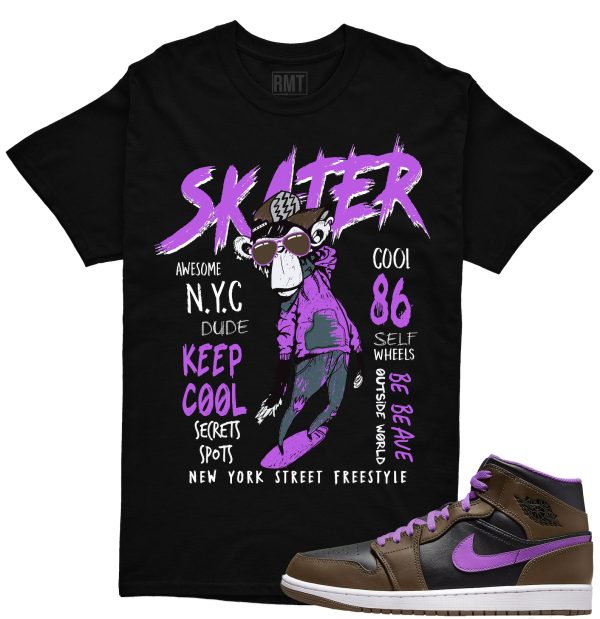 Jordan 1 Palomino Shirts - Skater Shirt Matching Jordan 1 Mid Palomino Wild Berry Jezsport.com