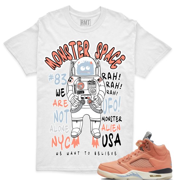 DJ Khaled 5s Matching Shirts, Monster Space Shirt Matching Jordan 5 Crimson Bliss Jezsport.com