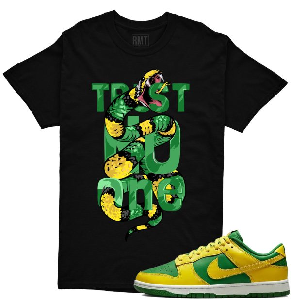 Dunk Low Reverse Brazil Unisex T-shirt, Trust No One Shirt Matching Dunk Low Reverse Brazil Jezsport.com