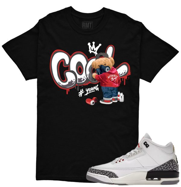 Reimagined 3s Matching Shirts, Cool Bear Shirt Matching Jordan 3 White Cement Reimagined Jezsport.com