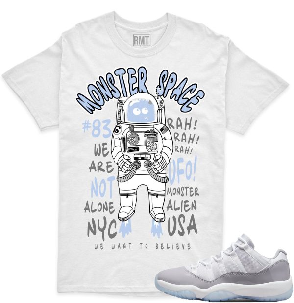 Jordan 11 Low Cement Grey Unisex T-Shirt, Monster Space Shirt Matching Cement Grey 11s Jezsport.com