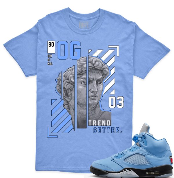 UNC 5s Matching Shirts, Trend Setter Shirt Matching Jordan 5 university blue Jezsport.com