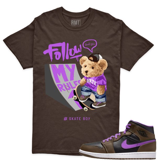 Jordan 1 Palomino Shirt, Skate Boy Shirt Matching Jordan 1 Mid Palomino Wild Berry Jezsport.com