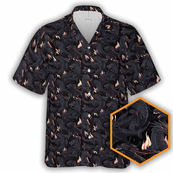 Black Dragons RPG Dnd Game Hawaiian Shirt, Summer Shirt For Men and Women Jezsport.com