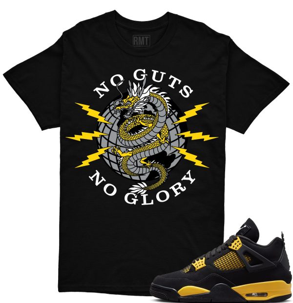 Thunder 4s Matching Shirt, No Guts Shirt Matching Jordan 4 thunder yellow Jezsport.com