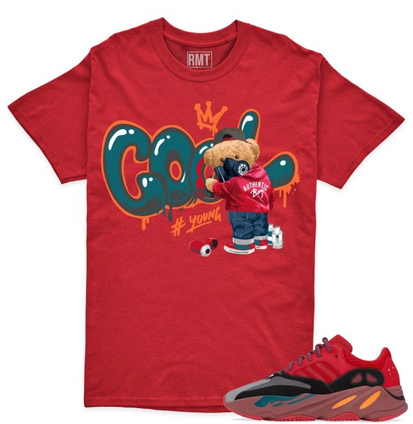 Yeezy 700 Hi-Res Red shirts, Cool Bear Shirt Matching 700 Hi Res Red Jezsport.com