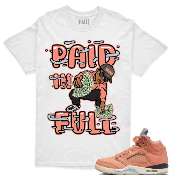 DJ Khaled 5s Matching Shirts, Paid In Full Shirt Matching Jordan 5 Crimson Bliss Jezsport.com