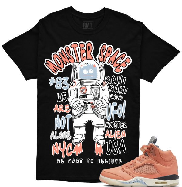 DJ Khaled 5s Matching Shirts, Monster Space Shirt Matching Jordan 5 Crimson Bliss Jezsport.com