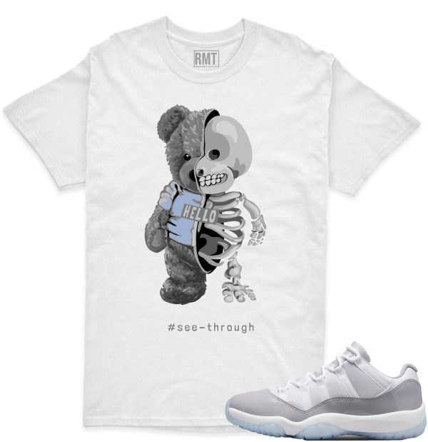 Jordan 11 Low Cement Grey Unisex T-Shirt, Bear skeleton Shirt Matching Cement Grey 11s Jezsport.com