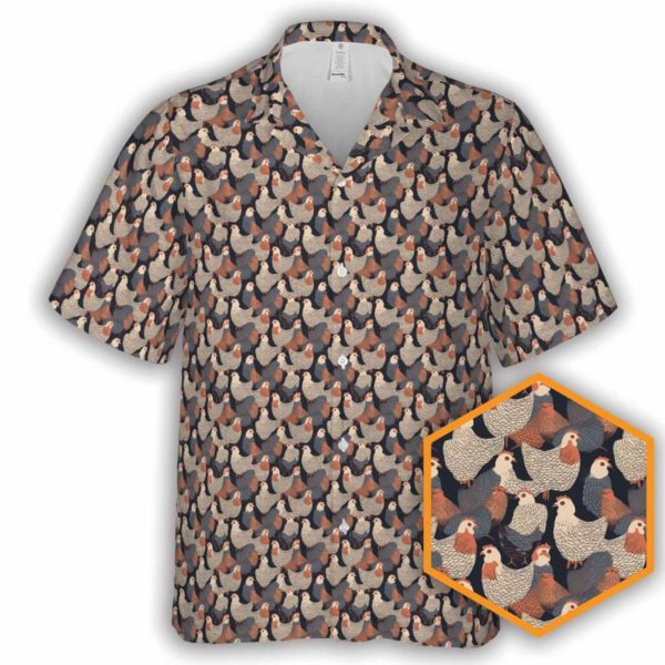 Chickens Nature Button-Up Hawaiian Shirt, Summer Shirt For Men and Women Jezsport.com