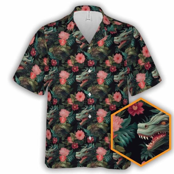 Tropical Dragon DnD Button-Up Hawaiian Shirt, Summer Shirt For Men and Women Jezsport.com