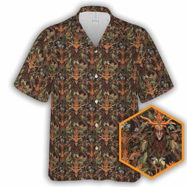 Tropical Treant DnD Button-Up Hawaiian Shirt, Summer Shirt For Men and Women Jezsport.com