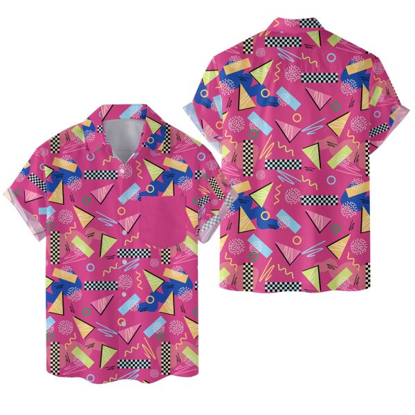 Retro 80s 90s Pattern Hawaiian Shirt, Summer Shirt For Men and Women Jezsport.com