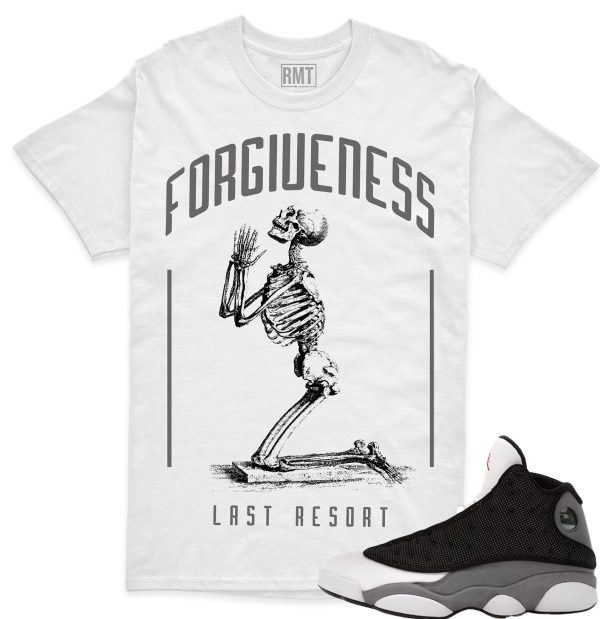 Jordan 13 Black Flint Matching Shirts, Forgiveness Tee Matching Black Flint 13s Jezsport.com