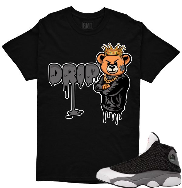 Jordan 13 Black Flint Matching Shirts, Drip Tee Matching Black Flint 13s Jezsport.com