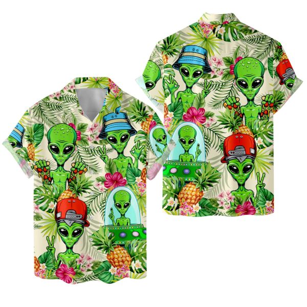 Tropical Alien Hawaiian Shirt, Summer For Men and Women Jezsport.com