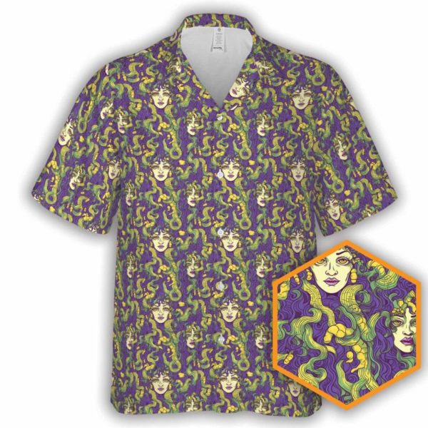 Medusa DnD Button-Up Hawaiian Shirt, Summer Shirt For Men and Women Jezsport.com